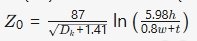 Impedance calculation formula